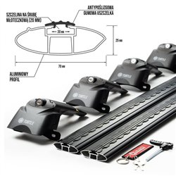 Roof rack for Honda CR-V IV (RM | RE6) 2012-2018 AIR-2 Black Aluminum Plast