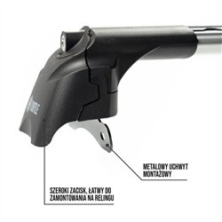 Roof rack for Honda CR-V IV (RM | RE6) 2012-2018 AIR-2 Silver Aluminum Plas