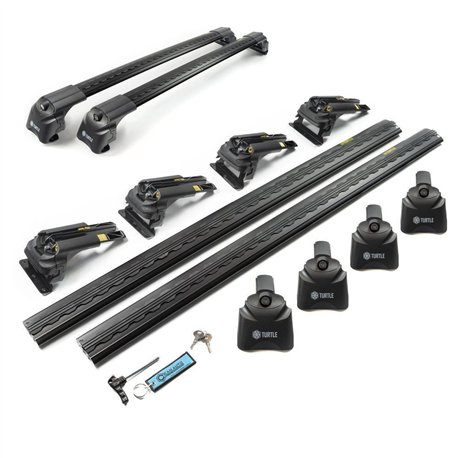 Roof rack for Honda CR-V II (RD4/RD9) 2002-2006 | AIR-2 Black Aluminum Plas