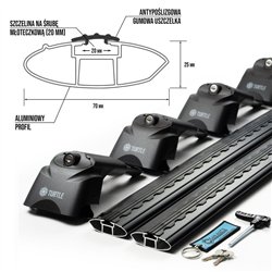 Roof rack for Honda CR-V II (RD4/RD9) 2002-2006 | AIR-2 Black Aluminum Plas