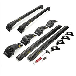 Roof rack for Jeep Compass II (MP/552 | MX) 2017- AIR-2 Black Aluminum Plas