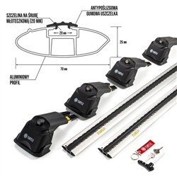 Roof rack for Jeep Compass II (MP/552 | MX) 2017- AIR-2 Black Aluminum Plas