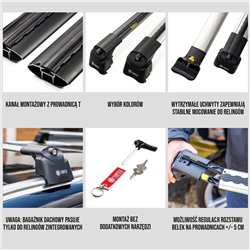 Roof rack for BMW X5 (G05) 2018- | AIR-2 Black Aluminum Plastic Painted