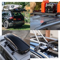 Roof rack for Vauxhall Combo E (K9) Life 2018- | AIR-2 Black Aluminum Plast