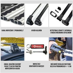 Roof rack for BMW 3 Series Sedan (F30) 4D 2012-2018 | AIR-3 Black Aluminum