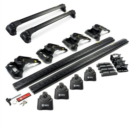 Roof rack for Volkswagen VW Amarok I (2H) PRE-FL 2010-2016 | AIR-3 Black Al