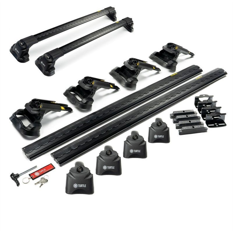 Roof rack for Volkswagen VW Amarok I (2H) PRE-FL 2010-2016 | AIR-3 Black Al