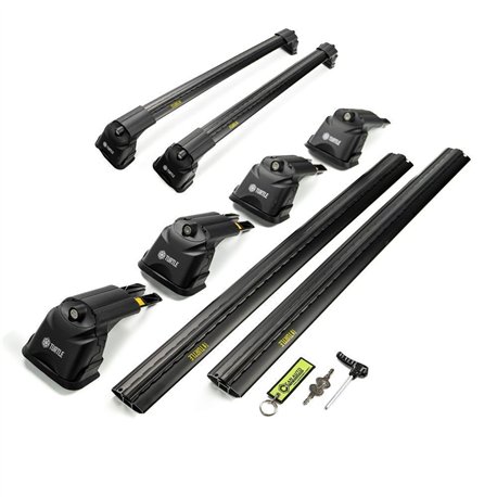 Roof rack for Opel Vivaro C 2019- | AIR-3 Black Aluminum Plastic Painted