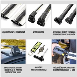 Roof rack for Toyota Proace II (MDZ | V) 4D 2016- AIR-3 Black Aluminum Plas