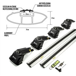 Roof rack for Citroen Dispatch 2016- | AIR-3 Silver Aluminum Plastic