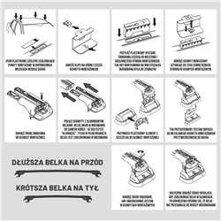 Roof rack for Opel Vivaro C 2019- | AIR-3 Silver Aluminum Plastic Painted