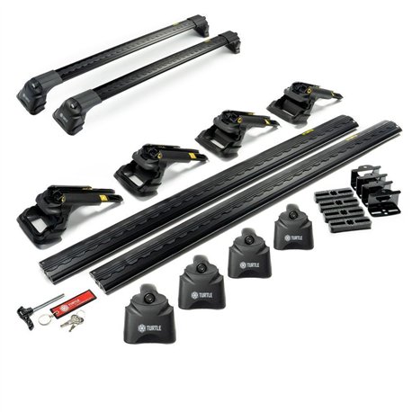 Roof rack for Volkswagen VW Caravelle (T6.1) 2019-2023 | AIR-3 Black Alumin