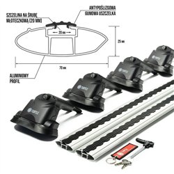 Roof rack for Mitsubishi L200 V (KJ0T | KJ/KK/KL) 2015-2022 AIR-3 Black Alu
