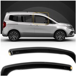 Side window deflectors for Renault Kangoo III (RJK/FFK/XFK) 2021- | Translu