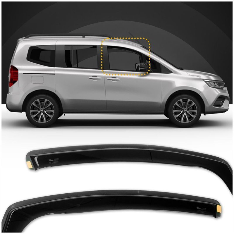 Side window deflectors for Renault Kangoo III (RJK/FFK/XFK) 2021- | Translu