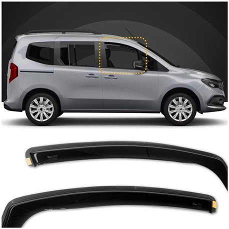 Owiewki szyb bocznych Mercedes Citan (W420) 2021- Półprzezroczysty cza