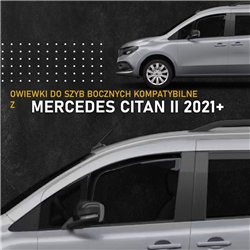 Owiewki szyb bocznych Mercedes Citan (W420) 2021- Półprzezroczysty cza