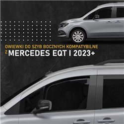 Owiewki szyb bocznych Mercedes EQT (W420) 2023- Półprzezroczysty czarn