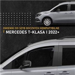 Side window deflectors for Mercedes T-Class (W420) 2022- | Translucent blac