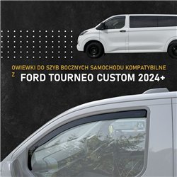 Front side window deflectors for Ford Tourneo Custom II (V710) 2023- | Tran