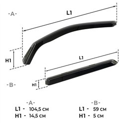 Owiewki szyb bocznych Dacia Duster III 2024- Półprzezroczysty cz
