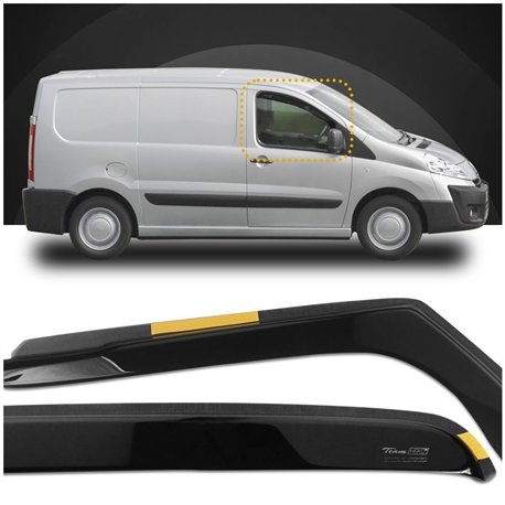 Front side window deflectors for Citroen Jumpy II (VF7) 2007-2016 | Translu