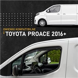 Owiewki szyb bocznych przednich do Toyota Proace II 2016- Pół