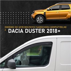 Side window deflectors for Dacia Duster II (HM | SR) 2018-2024 Translucent
