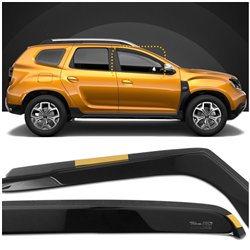 Side window deflectors for Dacia Duster II (HM | SR) 2018-2024 Translucent