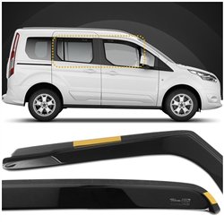 Side window deflectors for Ford Transit Connect II (Mk2 | V408) 2013-2024 T