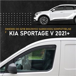 Owiewki szyb bocznych KIA Sportage V 2022- Półprzezroczysty czar