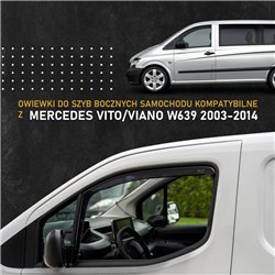 Front side window deflectors for Mercedes Vito (W639) 2003-2014 | Transluce