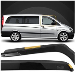 Front side window deflectors for Mercedes Viano (W639) 2003-2014 | Transluc