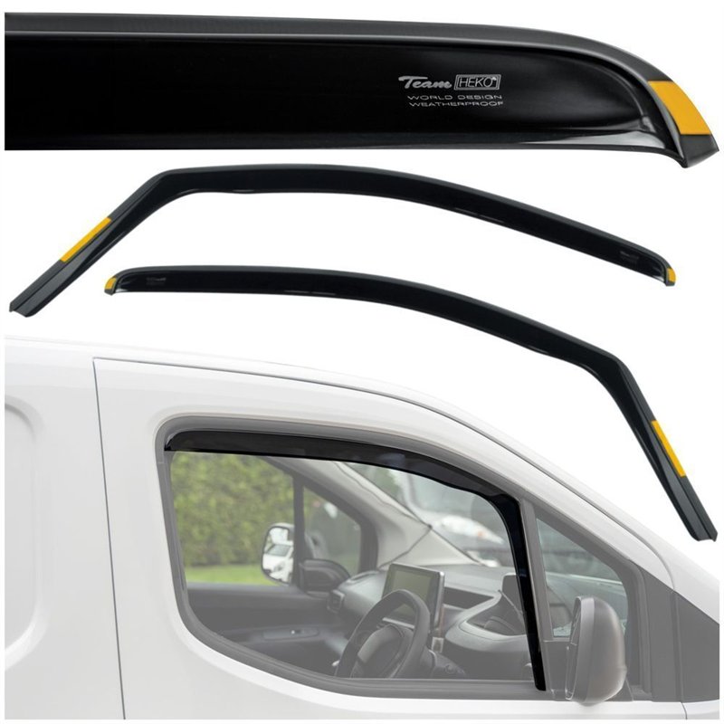 Front side window deflectors for Mercedes Citan (W415) 2012-2021 | Transluc
