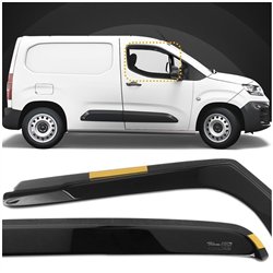 Front side window deflectors for Citroen Berlingo III (K9) 2018- | Transluc