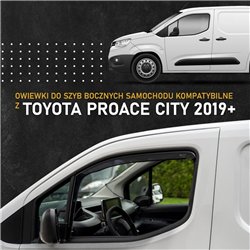 Front side window deflectors for Toyota Proace City I (K9) 2020- | Transluc