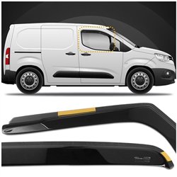 Front side window deflectors for Toyota Proace City I (K9) 2020- | Transluc