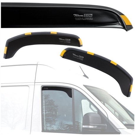 Front side window deflectors for Nissan NV400 I (M) 2010-2021 | Translucent