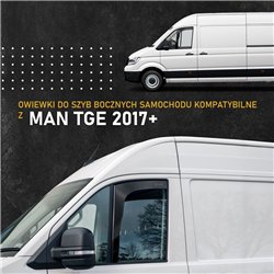 Front side window deflectors for MAN TGE I (2N | SY/SX/SZ) 2017- Translucen