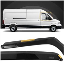 Front side window deflectors for MAN TGE I (2N | SY/SX/SZ) 2017- Translucen