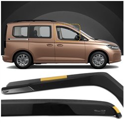 Front side window deflectors for Volkswagen VW Caddy (SB | SK) 2020- Transl