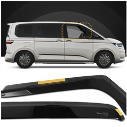 Front side window deflectors for Volkswagen VW Multivan (T7) 2021- | Transl