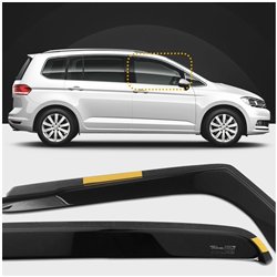Side window deflectors for Volkswagen VW Touran I (1T | GP) 2003-2015 Trans