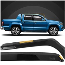 Owiewki szyb bocznych Volkswagen VW Amarok I 2010-2020 Półprzezro