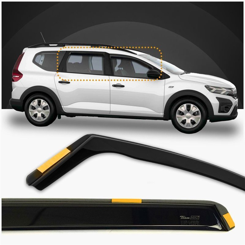 Side window deflectors for Dacia Jogger I (DJF) 2022- | Translucent black s
