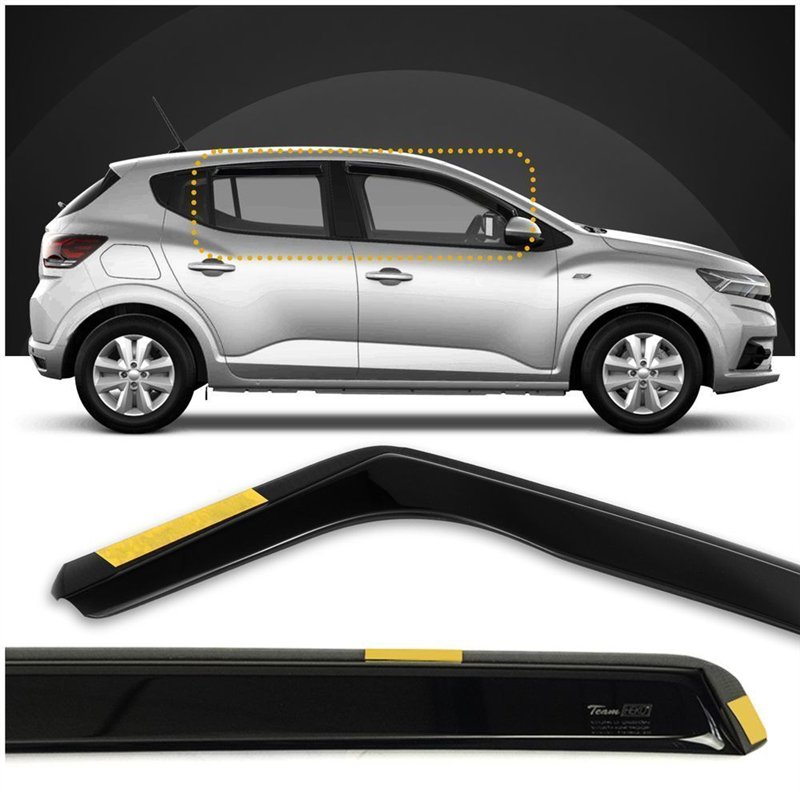 Side window deflectors for Dacia Sandero Hatchback III (DJF/BJI) 2021- | Tr