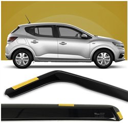 Side window deflectors for Dacia Sandero Hatchback III (DJF/BJI) 2021- | Tr