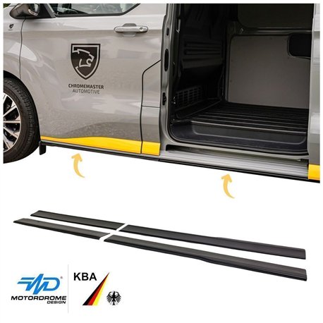Side skirt extensions for Ford Transit Custom II V710 L2 LWB 2023- ABS