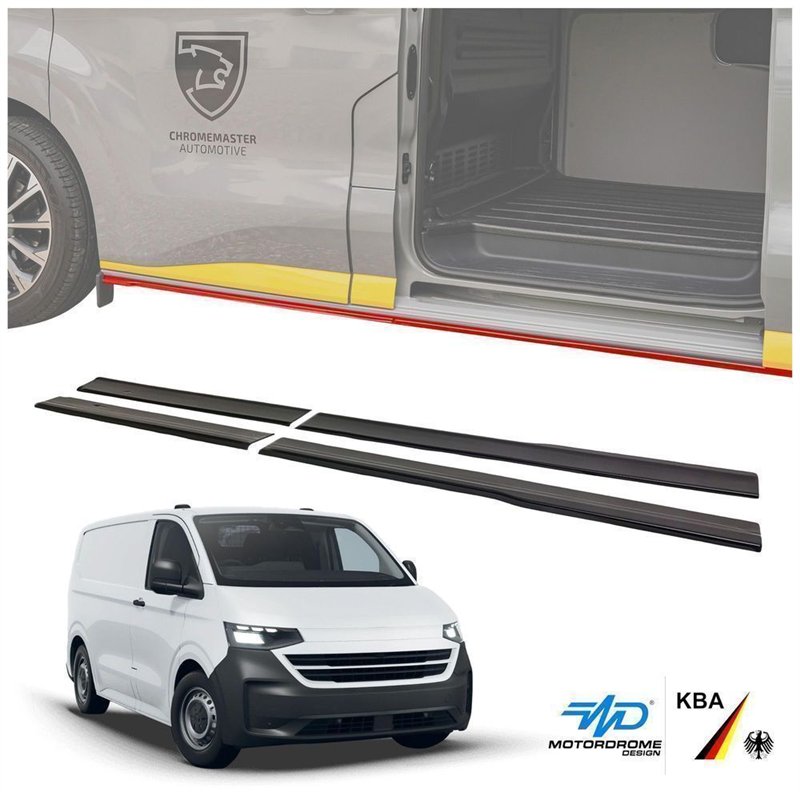 Side skirt extensions for Volkswagen VW Transporter T7 L2 LWB 2025- ABS