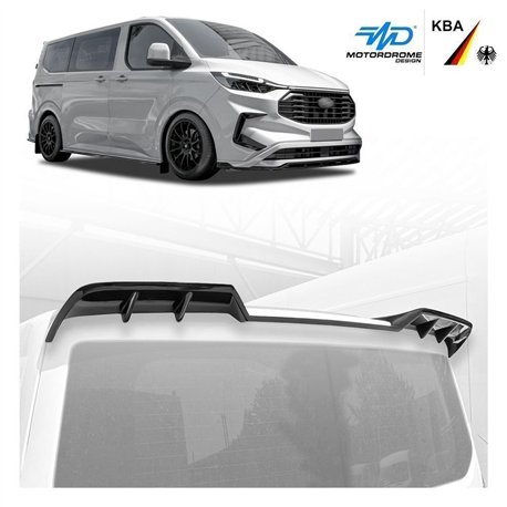 Roof spoiler for Ford Tourneo Custom II V710 2023- Black Polyurethane Piano